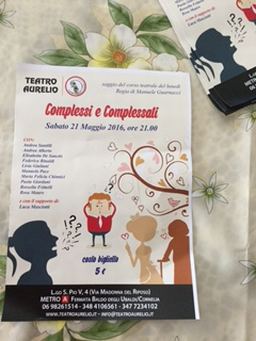 Locandina di "Complessi e Complessati", Roma, Teatro Aurelio, 21 maggio 2016