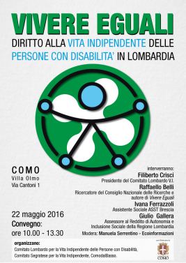 Locandina del convegno del 22 maggio 2016 a Como