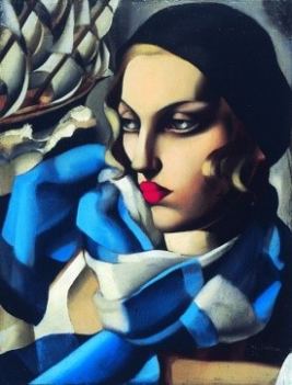 Tamara de Lempicka, "La sciarpa blu", olio su tela, 1930