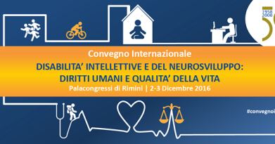 Logo del convegno internazionale ANFFAS di Rimini, 2 e 3 dicembre 2016