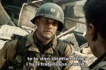 Una scena sottotitolata del film "Salvate il soldato Ryan"