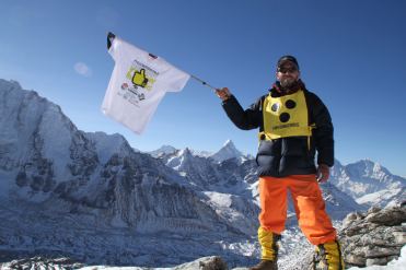 Dario Sorgato al campo base dell'Everest