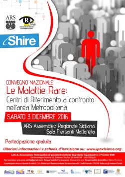 Locandina del convegno nazionale di Palermo del 3 dicembre 2016