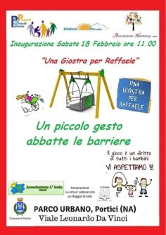 Locandina dell'evento "Una Giostra per Raffaele", Portici (Napoli), 18 febbraio 2017