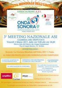 Locandina del 3° Meeting Nazionale ASI, Roma, 3 marzo 2017