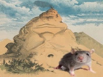 Disegno di "topolino partorito dalla montagna"