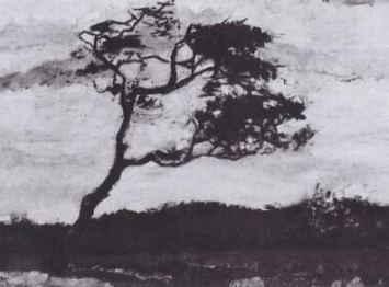 Vincent Van Gogh, "Albero battuto dal vento", 1883