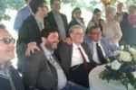 Foto di gruppo al matrimonio di Fulvio Santagostini (al centro), con amici FISH e LEDHA. Al suo fianco Pietro Barbieri e l'attuale presidente della FISH Vincenzo Falabella
