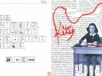 Realizzazione grafica dedicata alla versione in simboli del "Diario di Anna Frank"