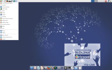 Desktop con "So.Di.Linux Orizzonti"