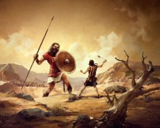 Raffigurazione di Davide e Golia