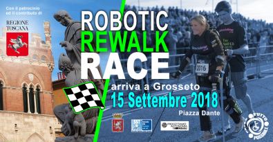 Manifesto dell'evento "Robotic Rewalk Race", Grosseto, 15 settembre 2018