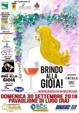Locandina dell'evento "Brindo alla Gioia!", Lugo di Romagna, 30 settembre 2018