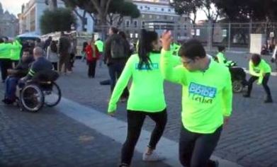 3 dicembre 2018: flash mob a Roma, organizzato da Associazioni Coscioni e Disability Pride