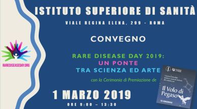 Locandina dell'evento sulle Malattie Rare del 1° marzo 2019 a Roma