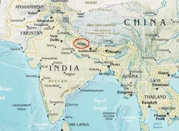 Mappa del Nepal