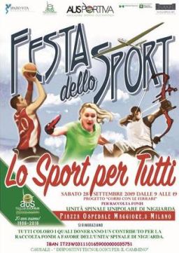 Manifesto della Festa dello Sport 2019 al Niguarda di Milano