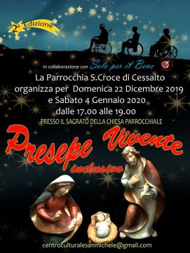Locandina del 2° Presepe Vivente Inclusivo di Cessalto (Treviso), 22 dicembre 2019-4 gennaio 2020