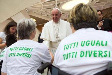 Incontro di Papa Francesco con alcune persone con disabilità