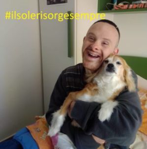 Giuseppe e la sua cagnolina: "#ilsolerisorgesempre"