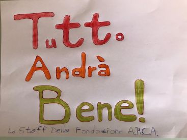 Cartello realizzato dallo staff della Fondazione ARCA di Senigallia (Ancona)