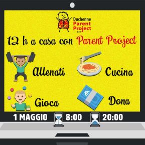 Elaborazione grafica dedicata all'iniziativa promossa per il 1° maggio 2020 da Parent Project