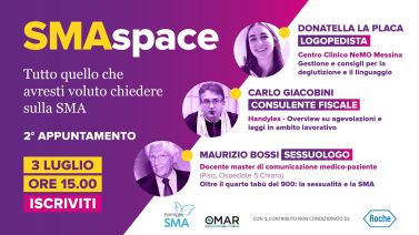 Locandina dell'incontro del 3 luglio 2020 di "SMAspace"