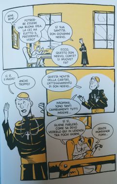Pagina della biografia "a fumetti" di don Giovanni Nervo