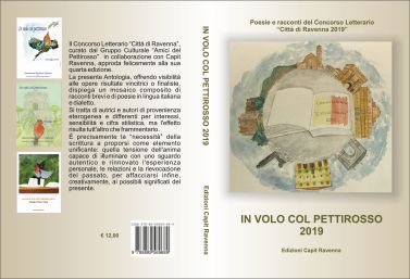 Pagine di copertina dell'antologia realizzata a conclusione del concorso "Città di Ravenna" del 2019