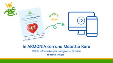 Locandina del progetto "In ARMONIA con una Malattia Rara" (Fondazione Bisceglia W Ale, 2021)