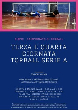 Toball, Campionato a Napoli, 6 e 7 marzo 2021