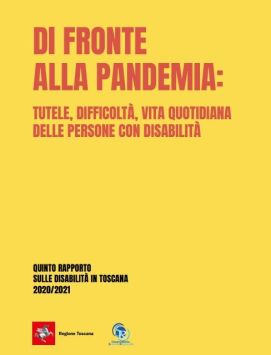 Copertina del Quinto Rapporto sulle Disabilità in Toscana 2020/2021