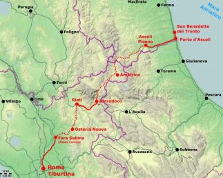 Mappa di quella che dovrebbe essere la Ferrovia dei Due Mari