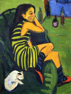 Ernst Ludwig Kirchner, "Artistin (Marzella)", (Artista Marcella), 1910