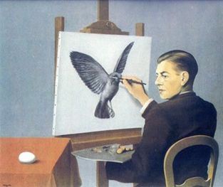 René Magritte, "La clairvoyance" ("La chiaroveggenza"), 1936
