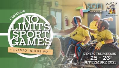 "No Limits Sport Games", Roma, 25-26 settembre 2021