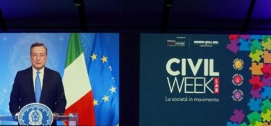 Intervento del presdidente del Consiglio Draghi al "Civil Week Lab" di Milano