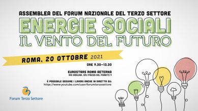 Locandina Assemblea Forum Terzo Settore, Roma, 20 ottobre 2021