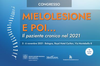 Locandina del congresso di Bologna sulla mielolesione, 5-6- novembre 2021