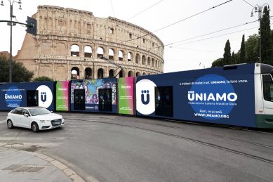 Tram di Roma per il "viaggio" della Federazione UNIAMO, febbraio 2022
