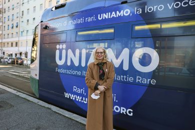 Annalisa Scopinaro e tram UNIAMO a Roma