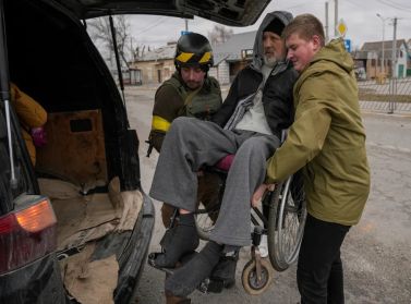 Messa in salvo di una persona ucraina con disabilità