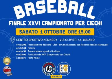 Finale baseball ciechi, Milano, 1 ottobre 2022