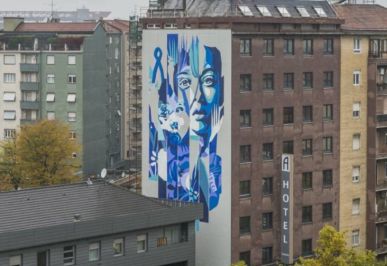 Milano, murale "Blu Wall"