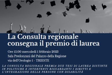 Premi Consulta  Friuli a tesi di laurea, 1 febbraio 2023