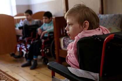Bimbi con disabilità dell'Ucraina (©Reuters/Serhii Hudak)