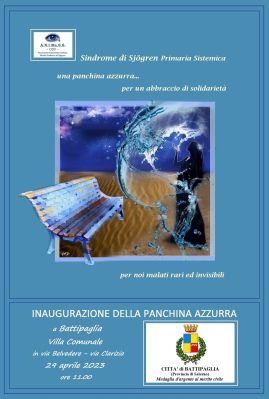 29 aprile 2023, panchina azzurra a Battipaglia (Salerno)
