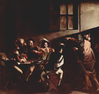 Caravaggio, "Vocazione di San Matteo", Roma, Chiesa di San Luigi dei Francesi