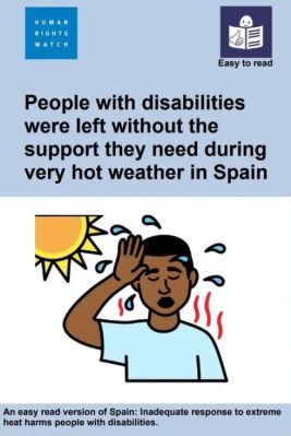 Human Rights Watch, Spagna 2022, caldo anomalo e persone con disabilità