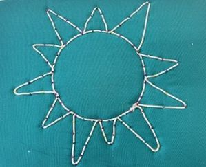 Rappresentazione tattile del sole sul "Cuscinetto Romagnoli"